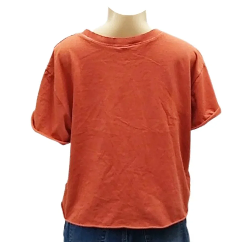 NWT Women's Short Sleeve Roll Cuff Boxy T-Shirt - Wild Fable - XS/S/M/L/XL - Picture 3 of 6